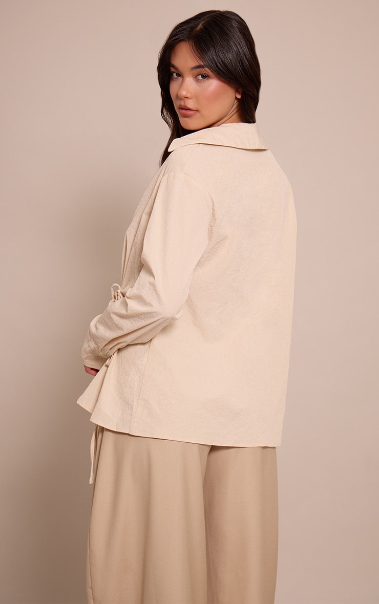 Stone Textured Wrap Tie Shirt image 2