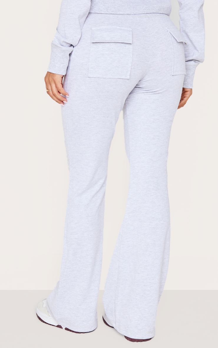 Petite Pantalon skinny flare gris chiné à taille basse image 3