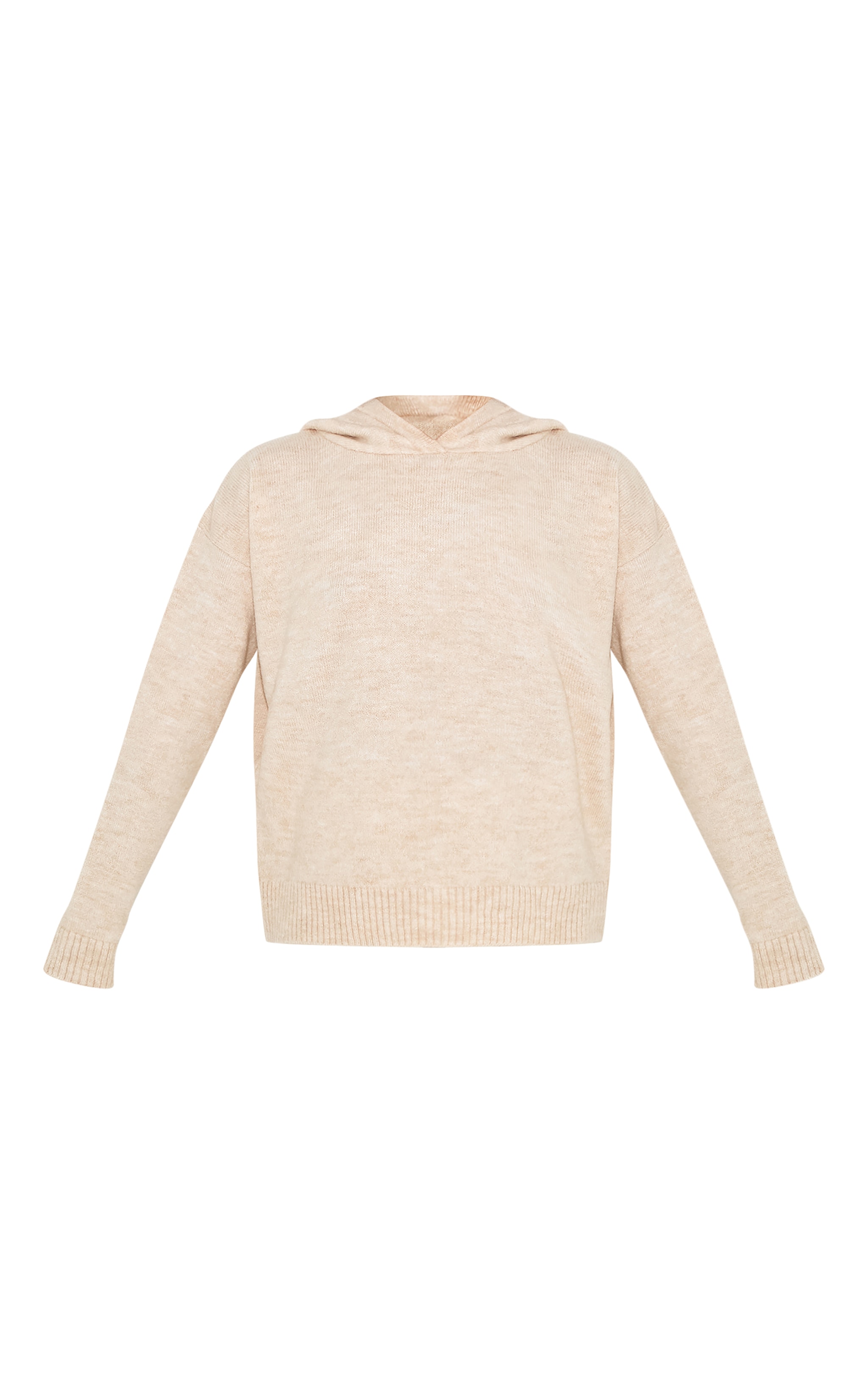 Grand sweat à capuche en maille tricot oversize couleur pierre pour grandes tailles image 5