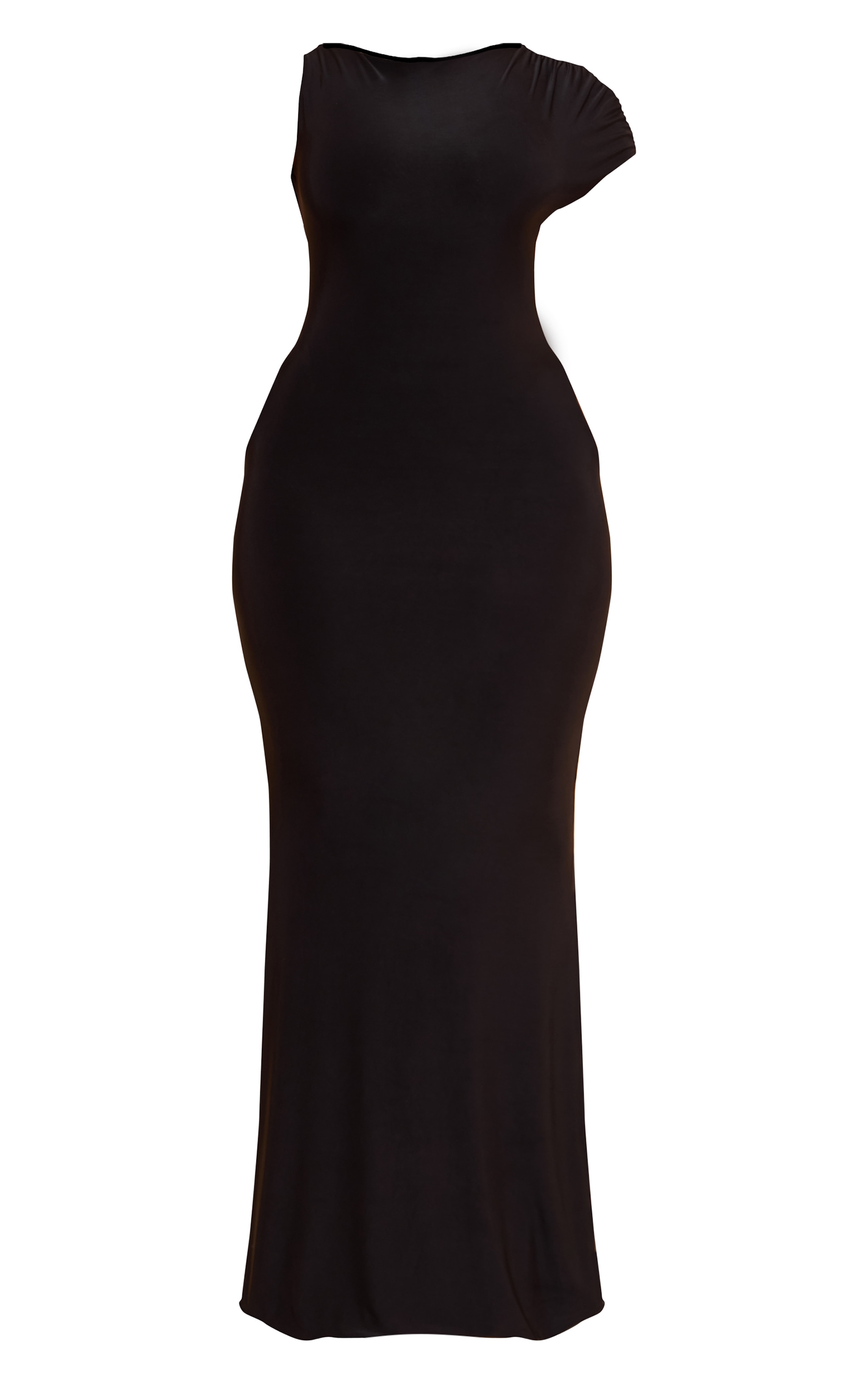 SHAPE BLACK SLINKY FISHTAIL SLEEVELESS MAXI DRESS image 5