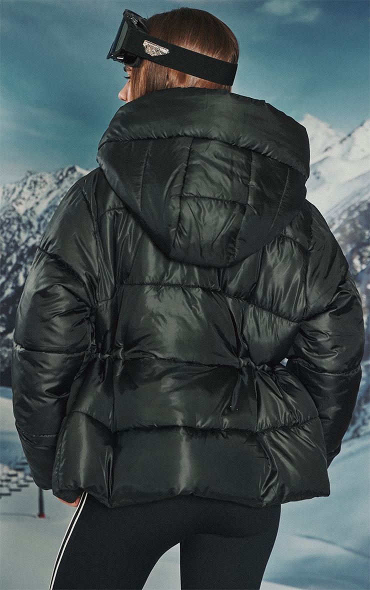 Doudoune cintrée noire à poches image 2