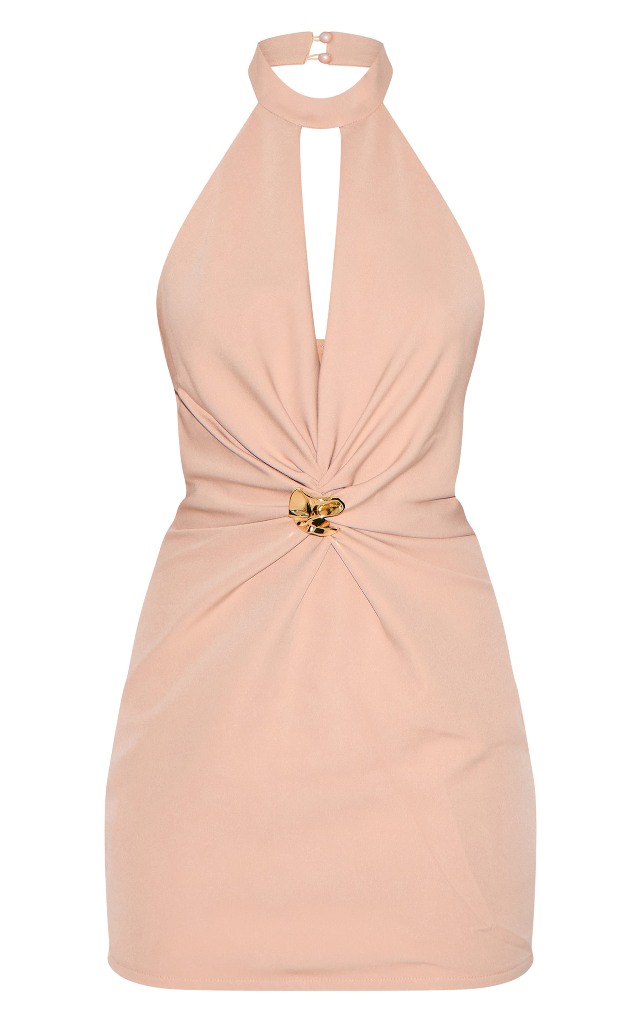 Clay Woven Ruched Cut Out Mini Dress image 5