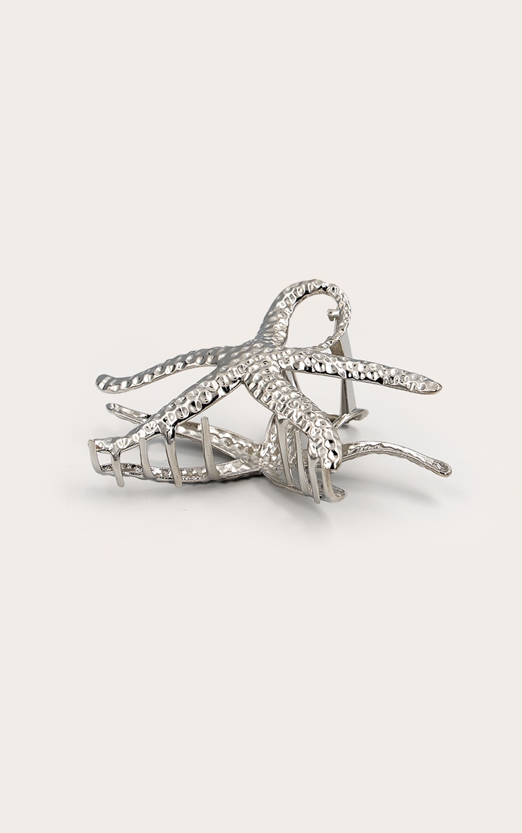Silver Starfish Claw Clip image 3