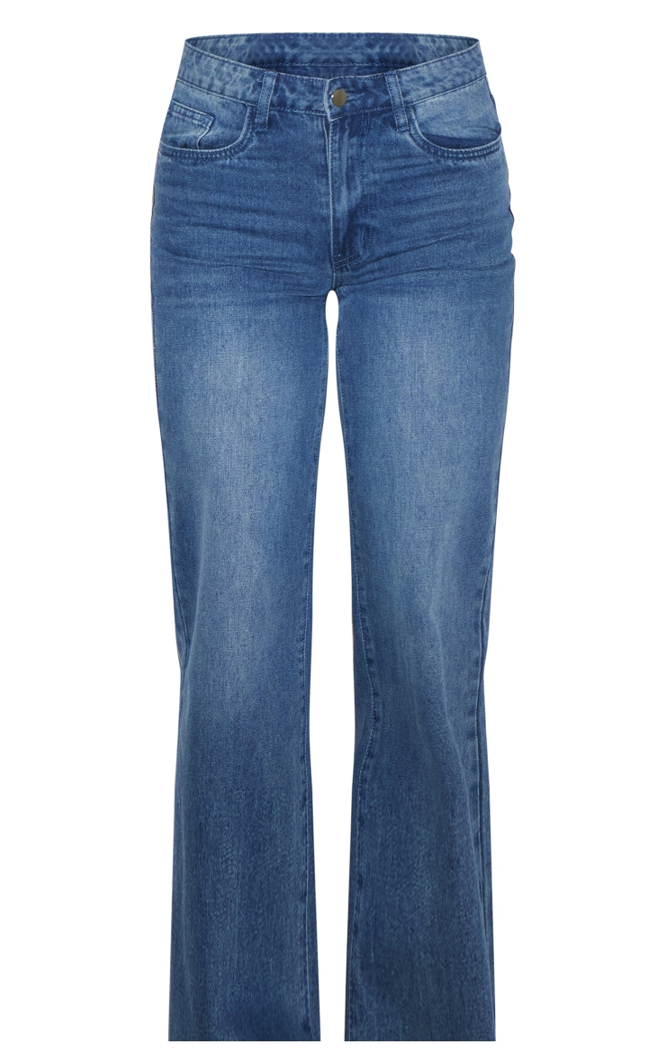 Sequence Easy Denim Pant Mid Blue Washed - Straight Fit Cut Jeans Hose