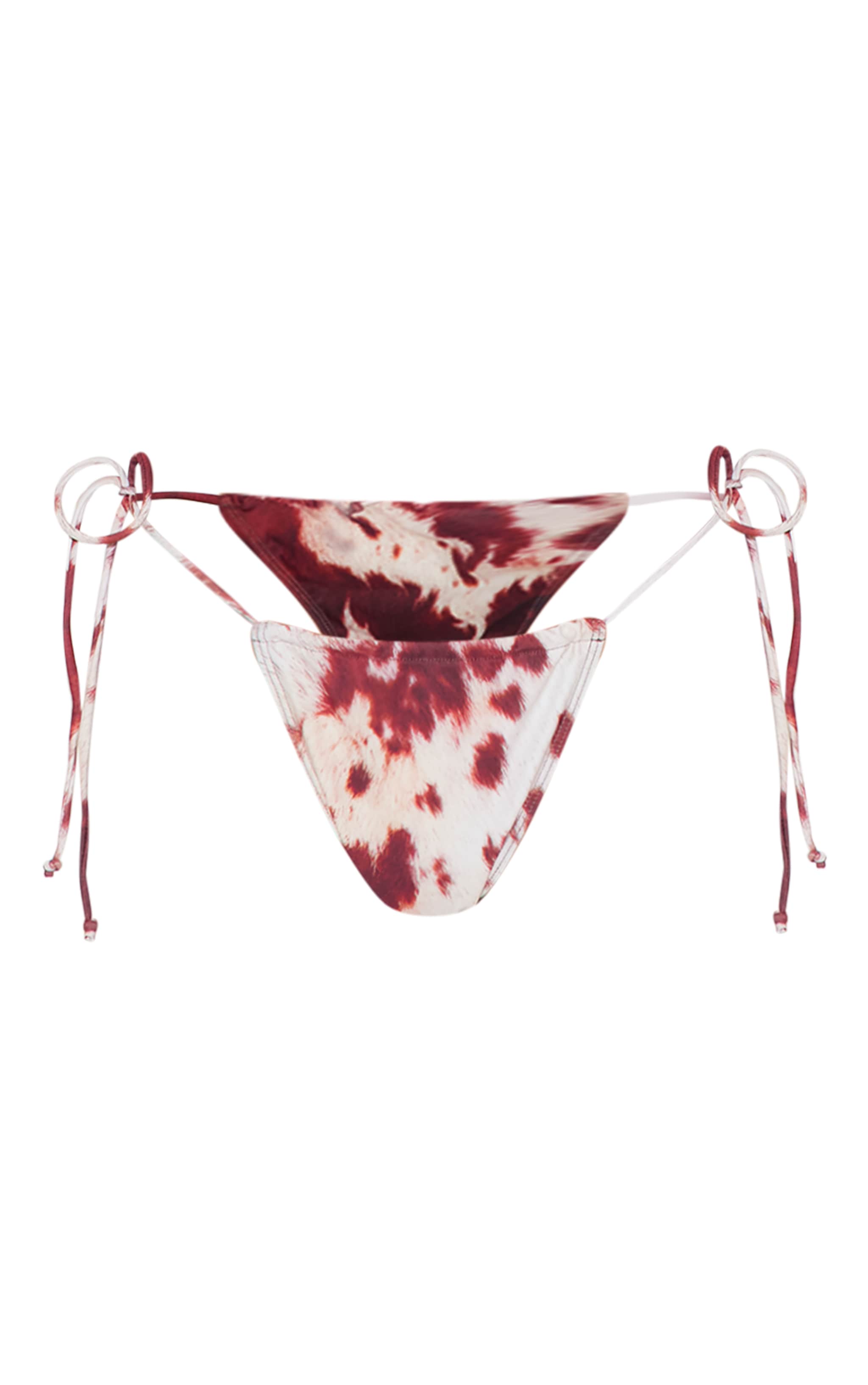 Haut de maillot de bain triangle crème imprimé vache image 5