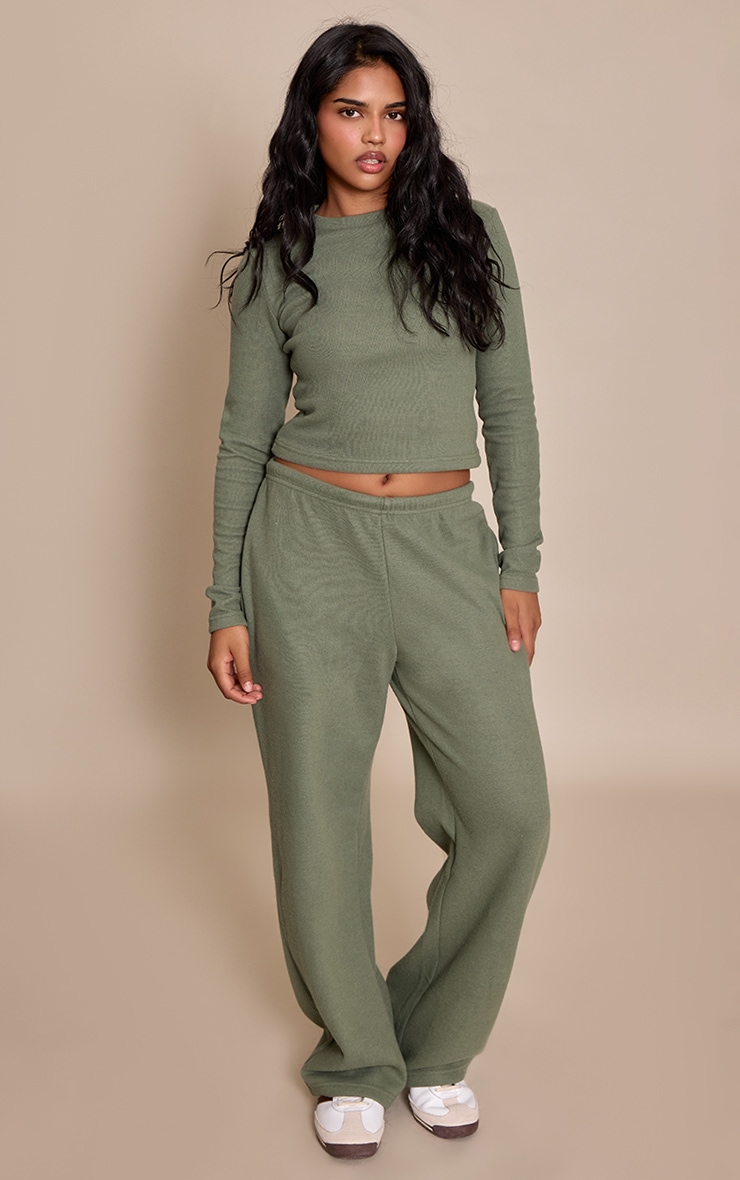 Petite Teal Super Soft Low Rise Drawstring Pants image 1