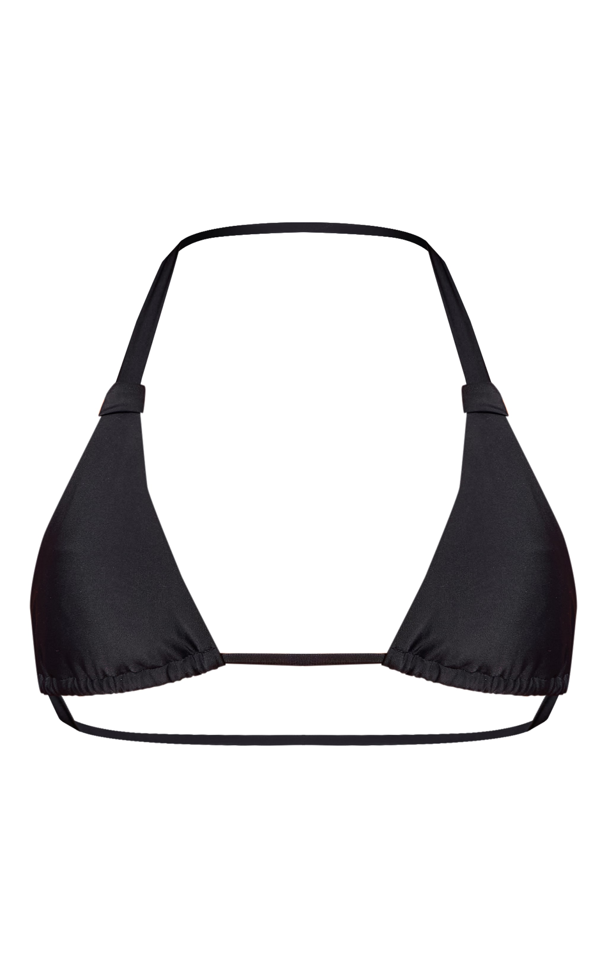 Black Thick Strap Micro Triangle Bikini Top image 5