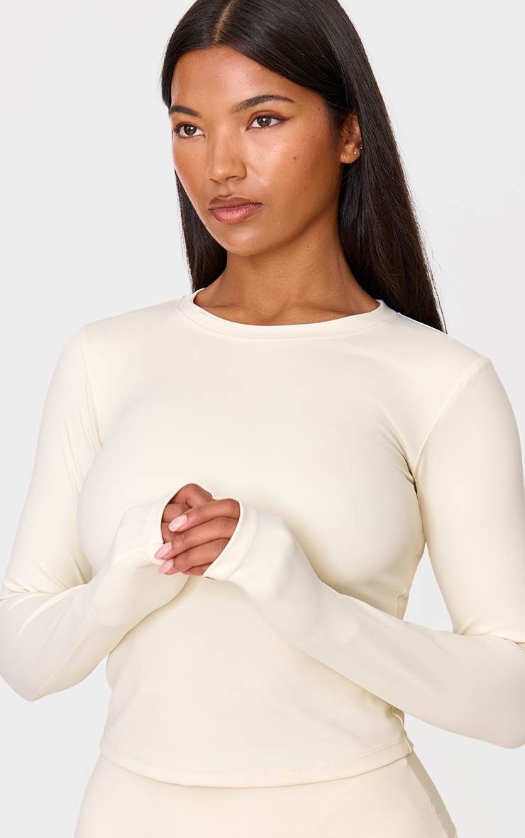 Bone Ultimate Sculpt Long Sleeve Crop Gym Top image 4