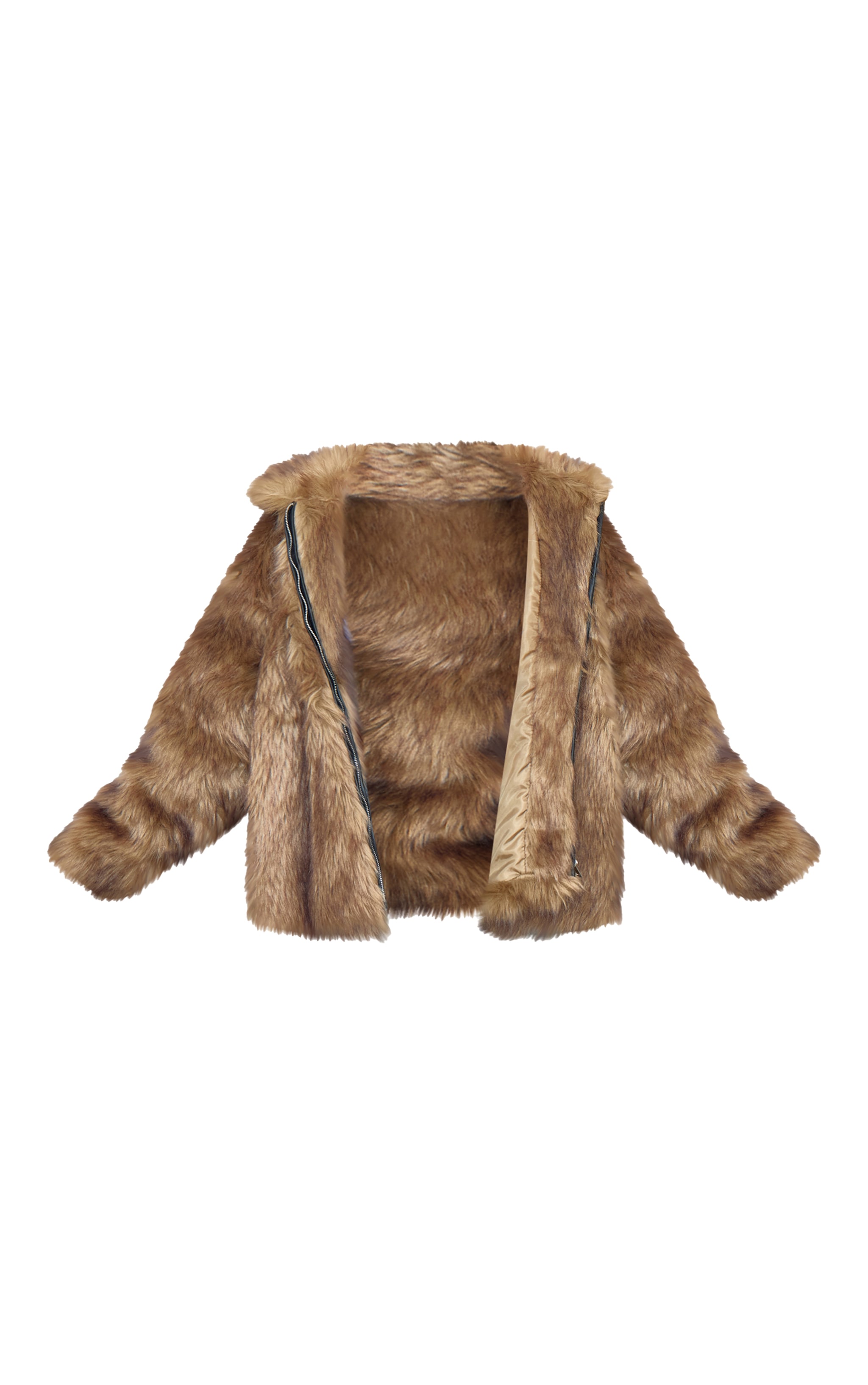 Plus Dark Brown Faux Fur Oversized Coat image 5