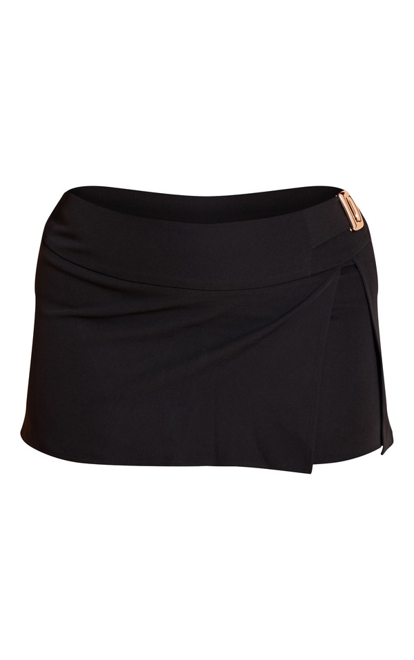 Plus Size Sequin Plaid Mini Skort