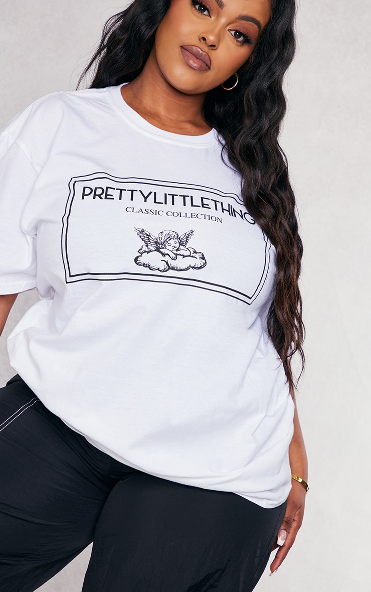 PRETTYLITTLETHING T-shirt blanc à slogan Classic Collection image 4