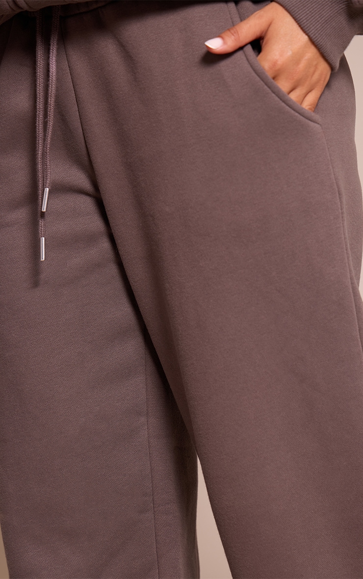 Petite Jogging large gris anthracite à taille élastique et cordons ajustables image 4