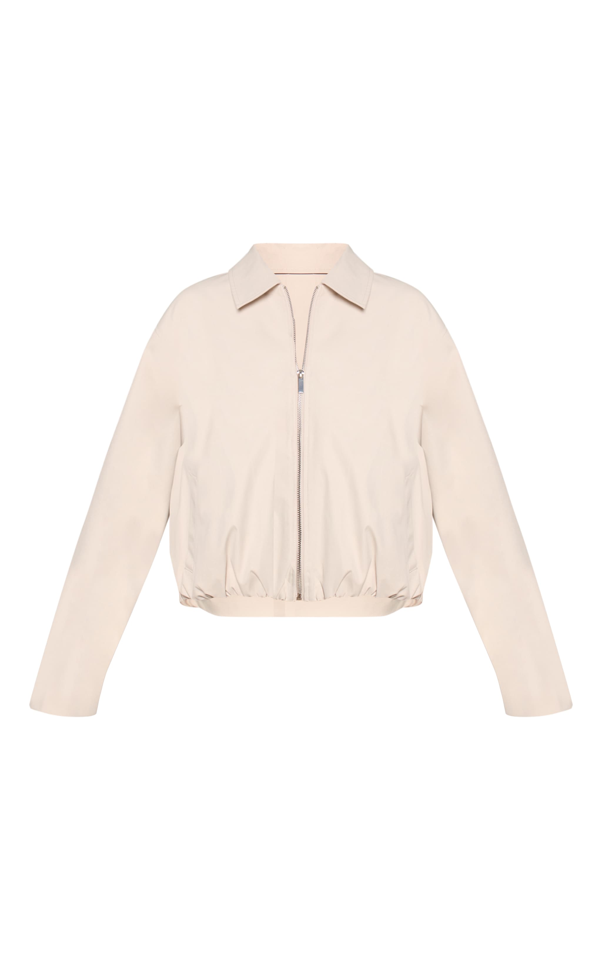 Stone Trench Fabric Gathered Hem Jacket image 5