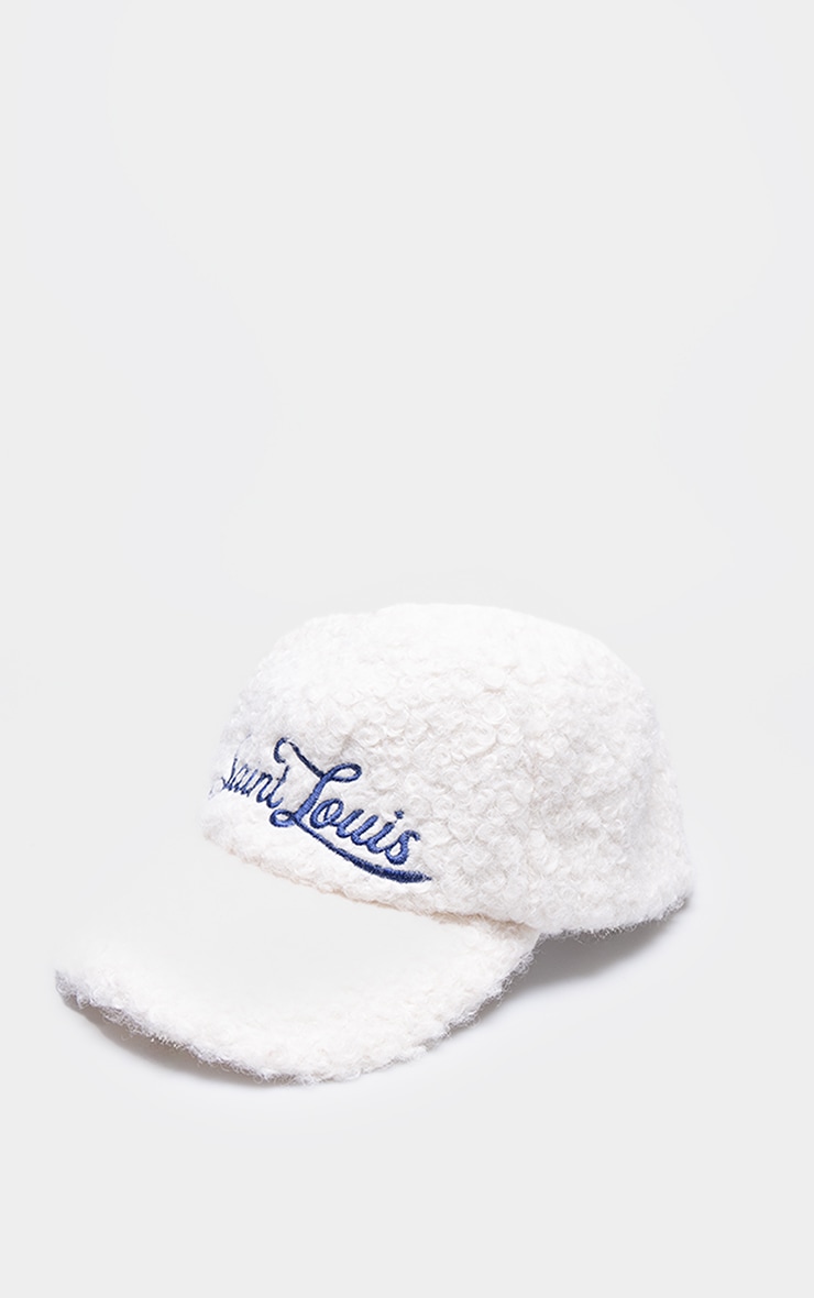 Casquette moumoutée crème à boucle et imprimé Saint Louis image 3