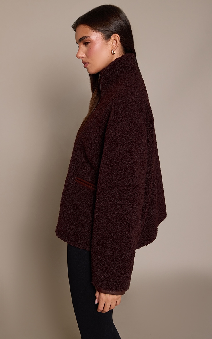 Chocolate Plum Half Zip Fleece  image 2