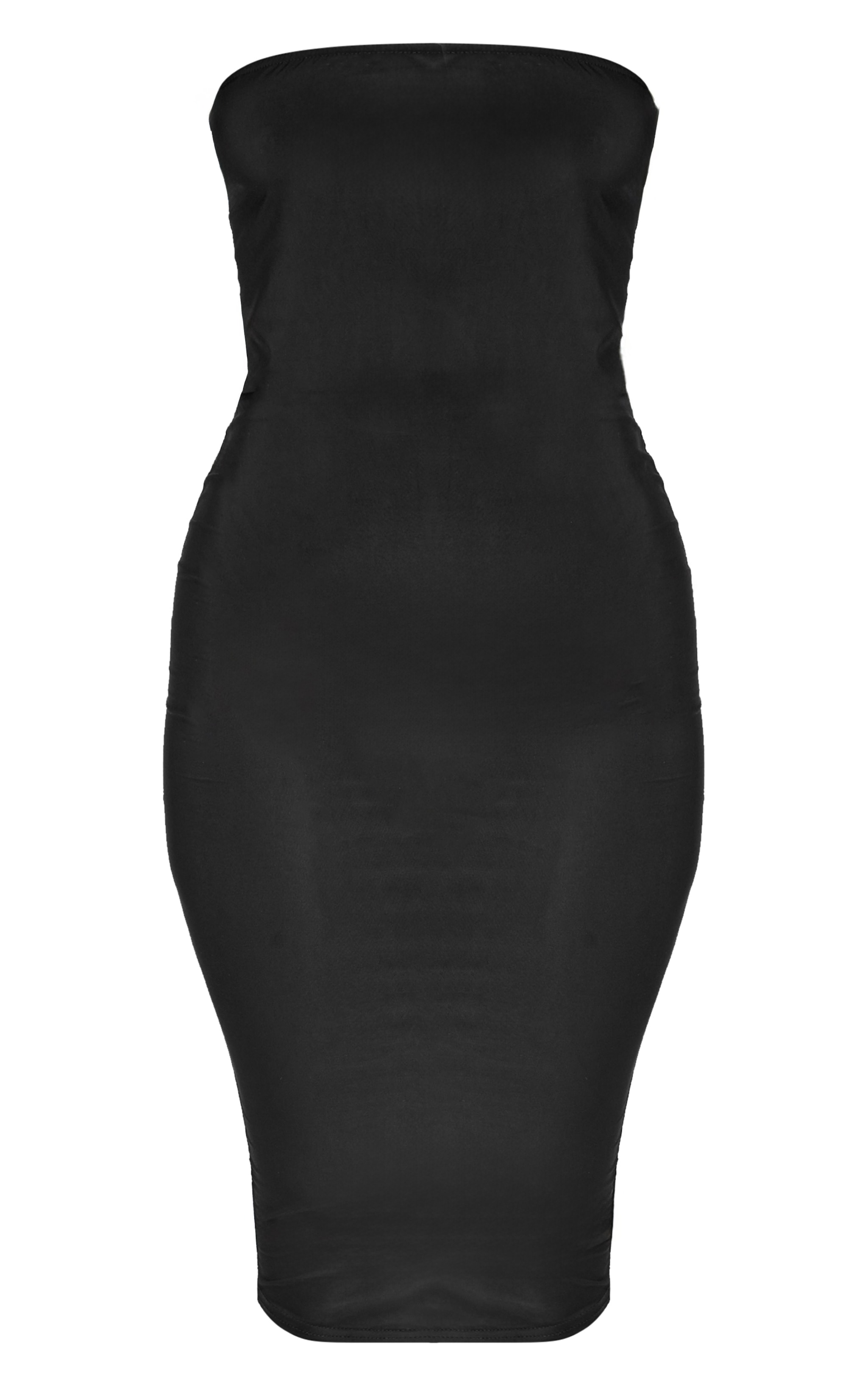 Petite Black Bandeau Jersey Midi Dress image 5