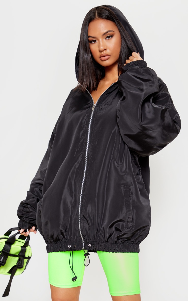 Black Oversized Shell Jacket