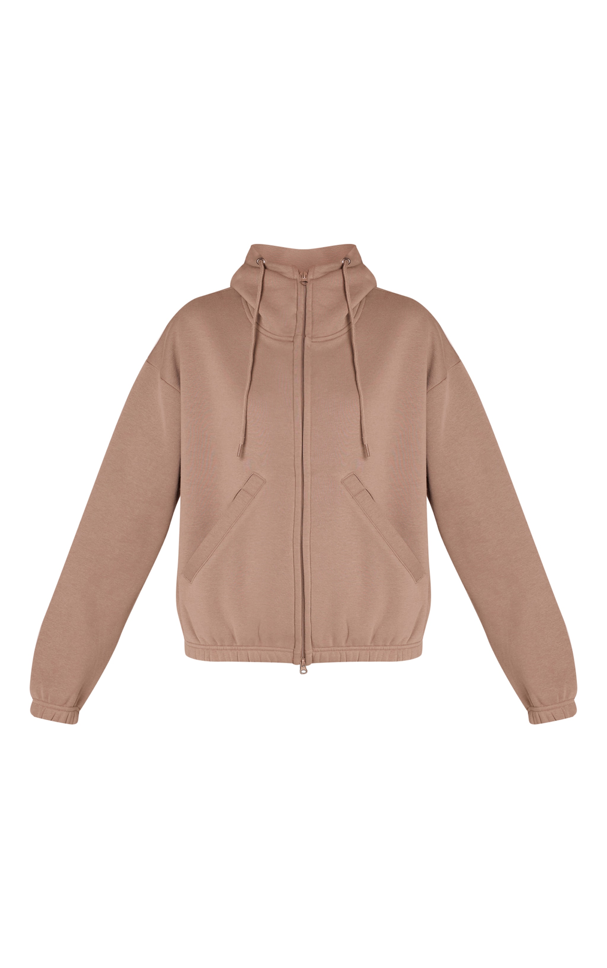 funnel neck fleece hoodie
