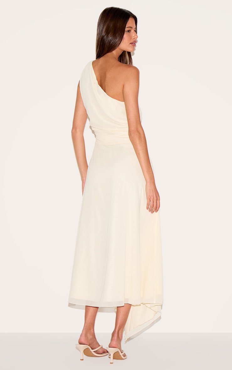 Butter Yellow One Shoulder Maxi Dress image 2