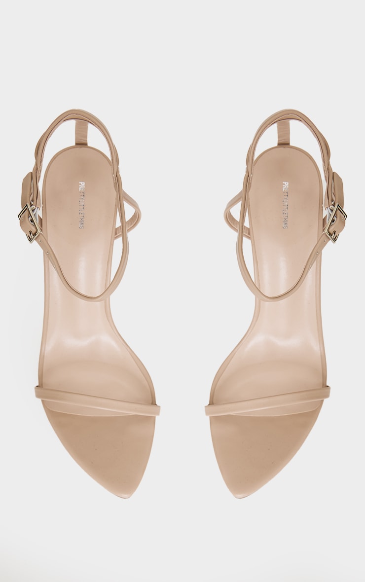 Mushroom Point Toe Pu Strappy High Stiletto Heeled Sandals image 3