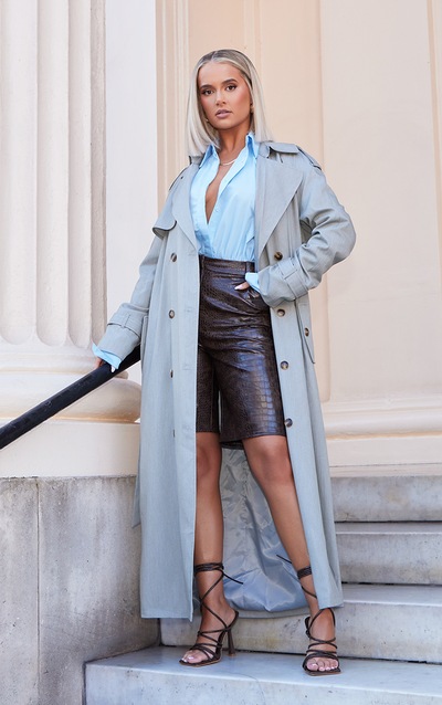 Women S Trench Coats Long Raincoats Prettylittlething