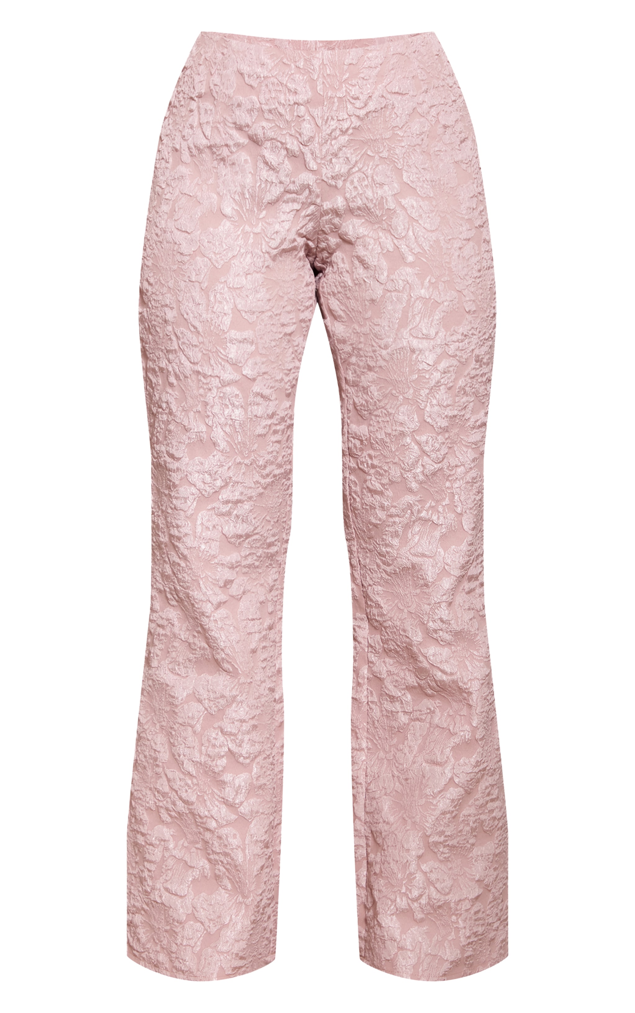 Petite Baby Pink Printed Tie Waist Flared Pants  image 5