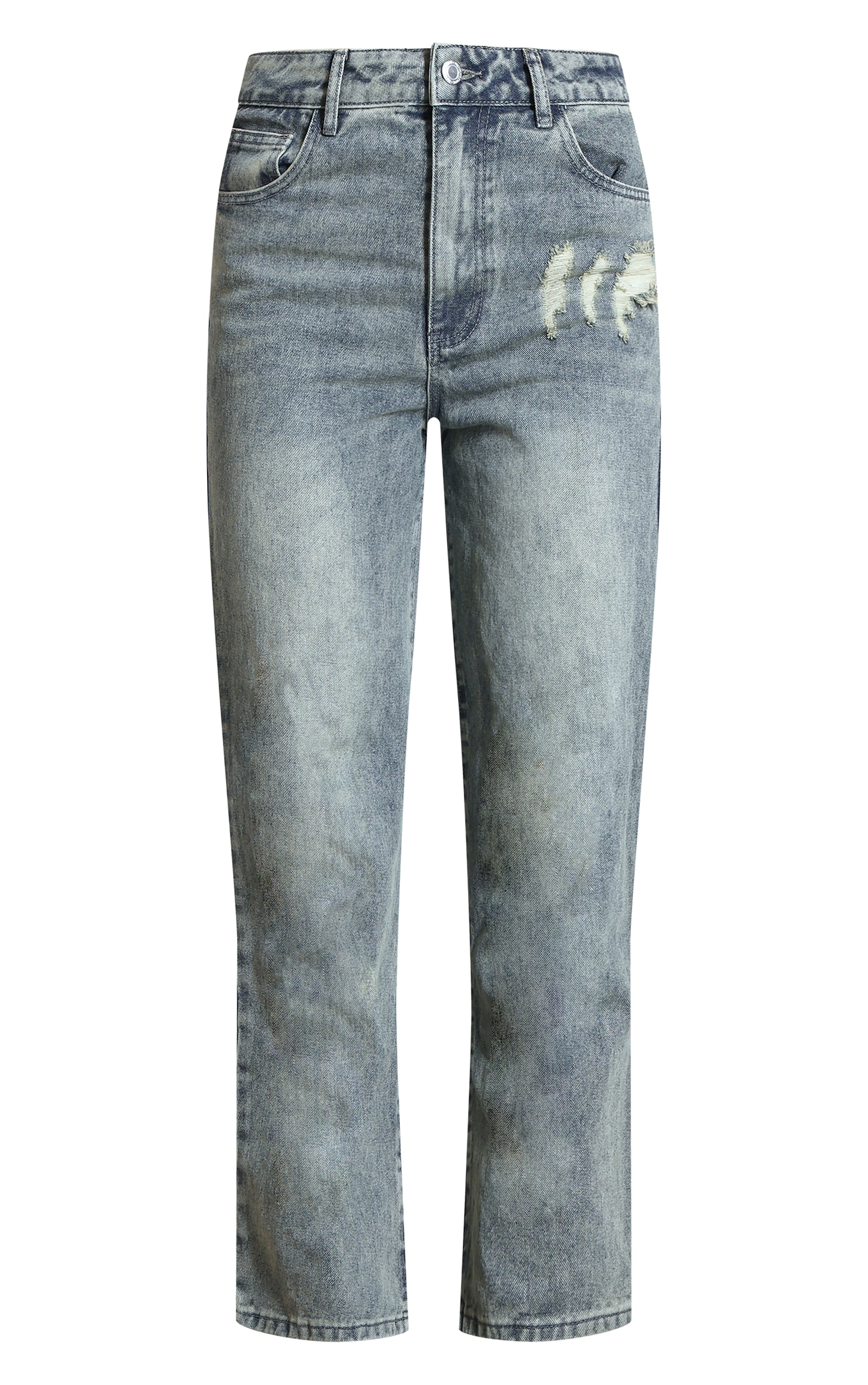 Vintage Wash Extreme Distressed Back Baggy Jeans image 5