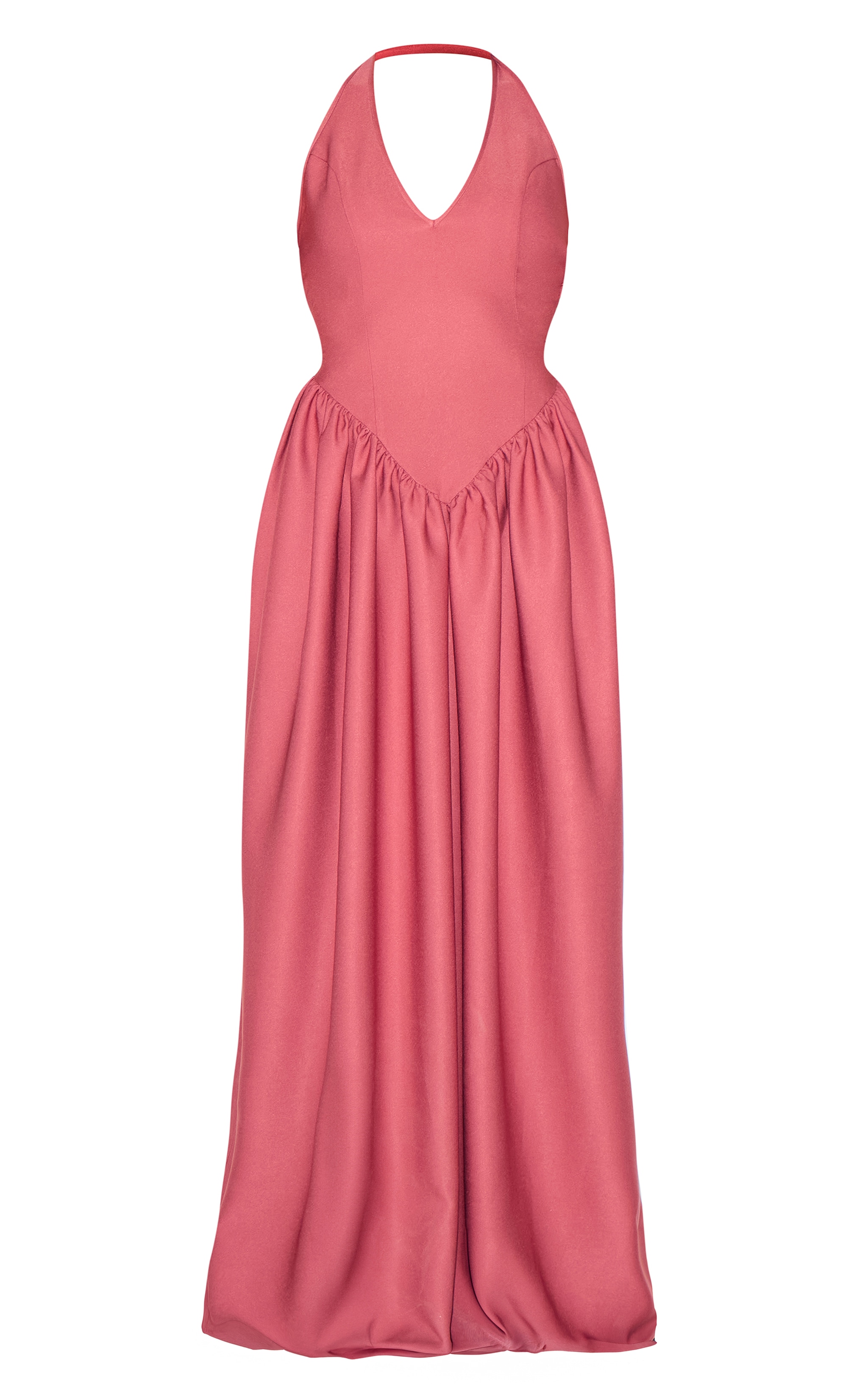 Petite Blush Rose Halter Neck Floaty Maxi Dress image 5