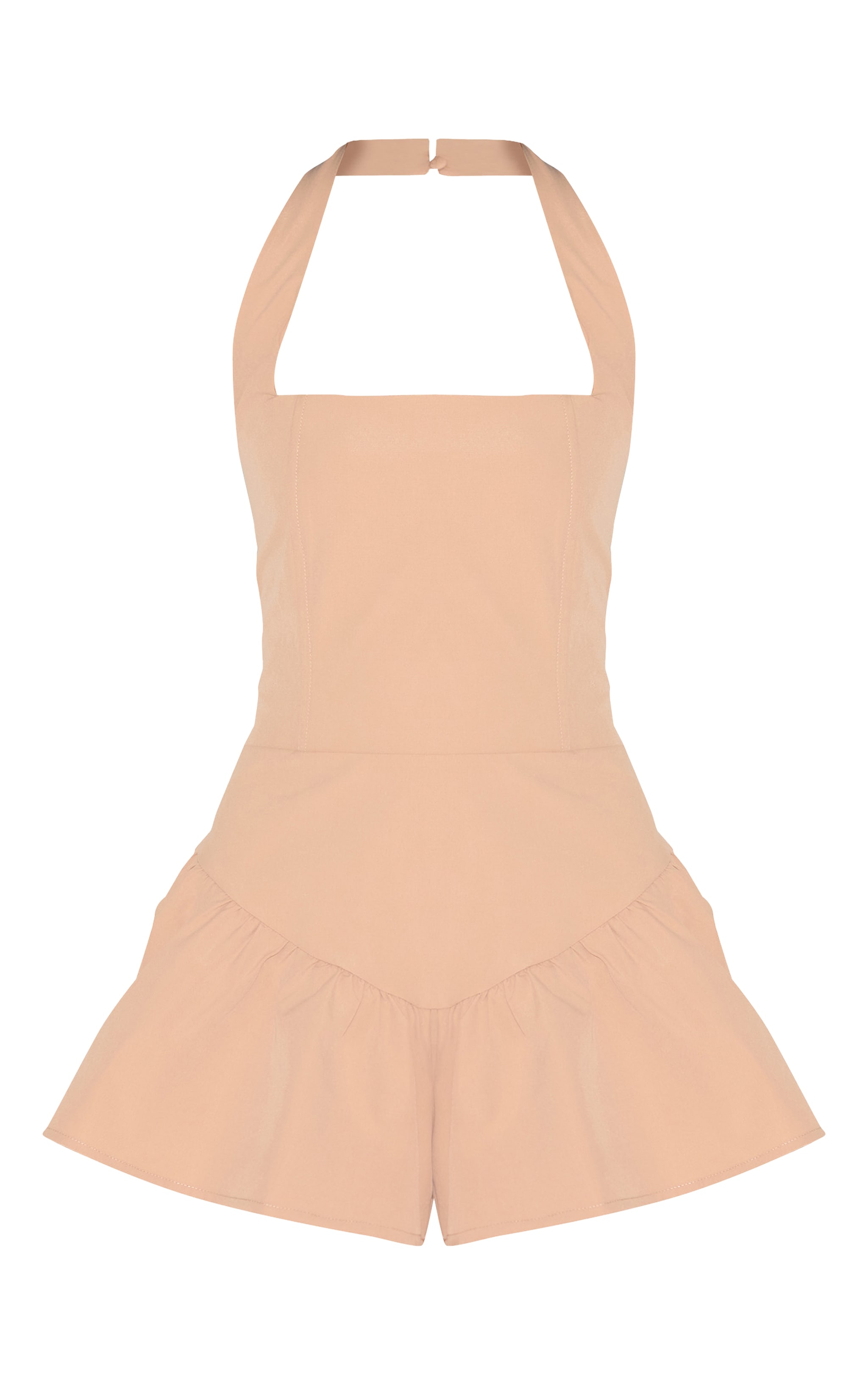 Combishort fluide non coloré à dos nu et taille tombante image 5
