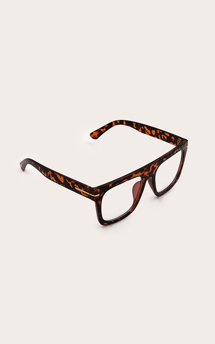 Lunettes de repos carrées en écaille à verres anti-lumière bleue image 3