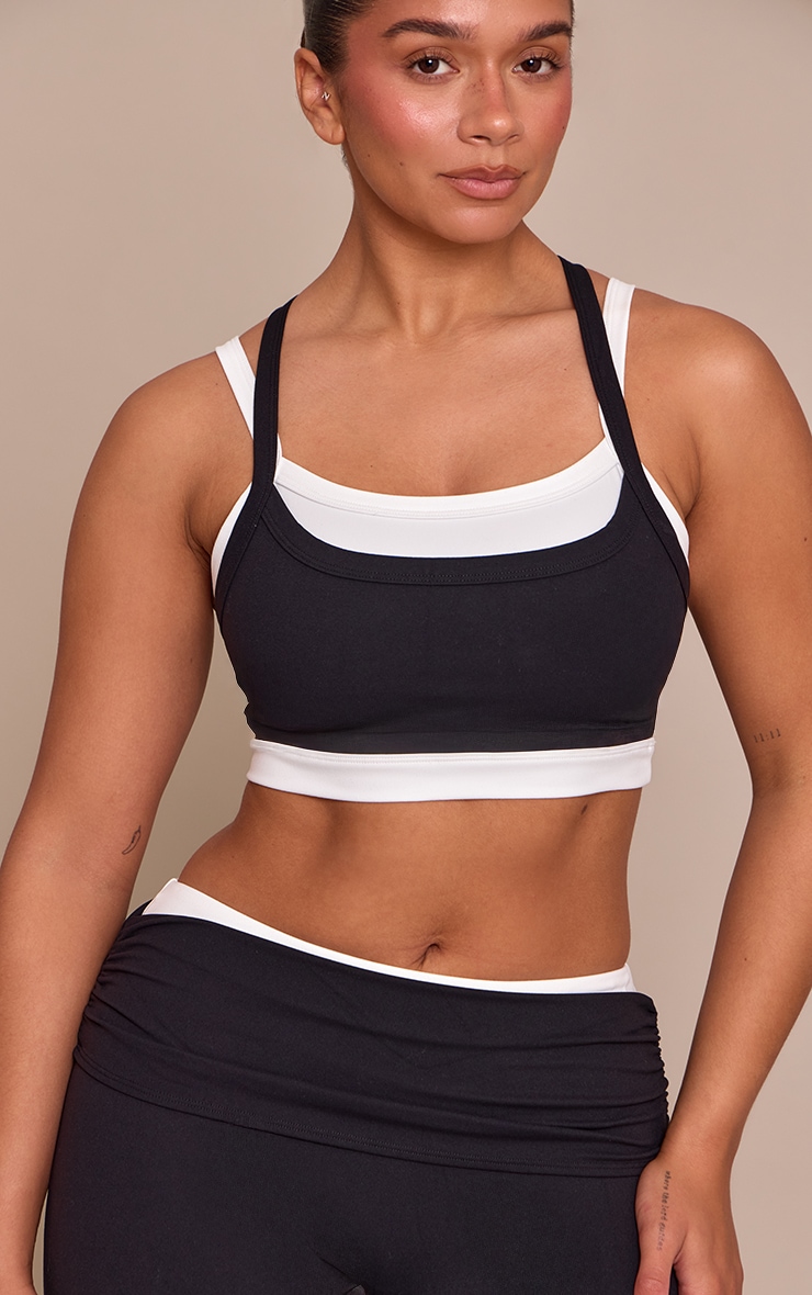 Shape Black Contrast Active Sculpt Bralet image 4