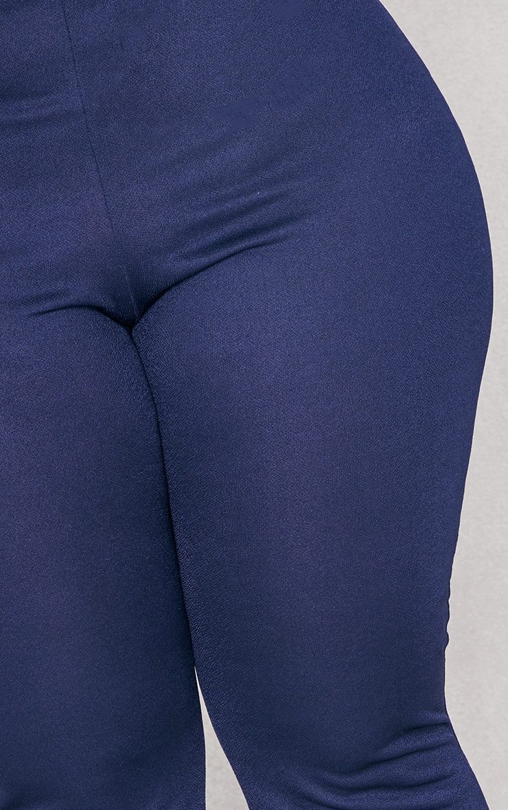Plus Pantalon flare bleu marine taille haute image 4