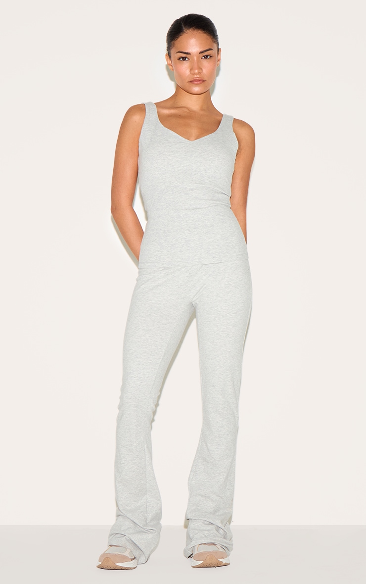 Soutien-gorge de sport Sculpt rembourré longline Petite gris chiné image 3