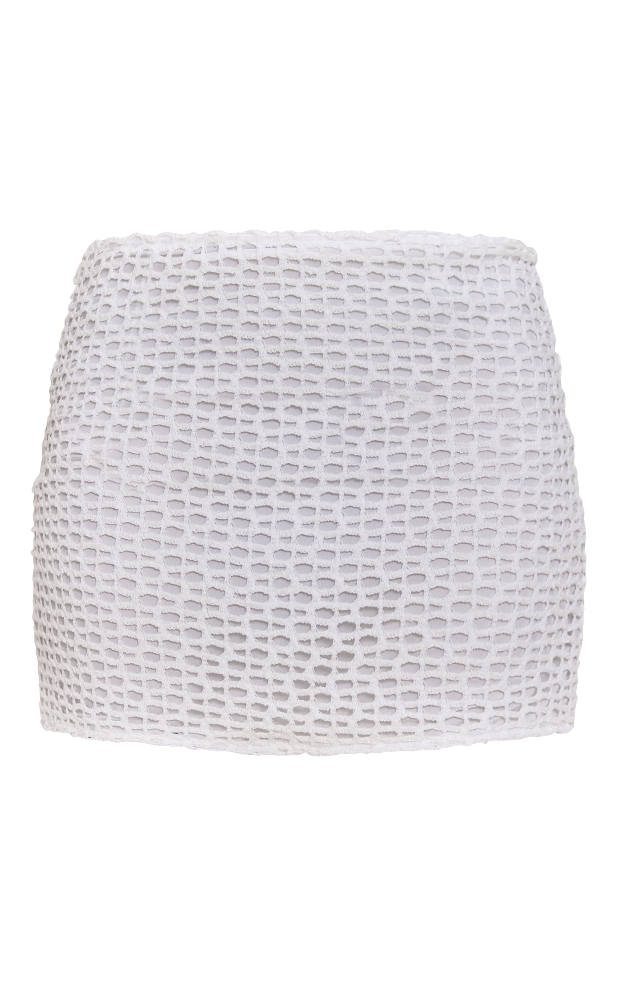 Cream Crochet Look Mini Skirt image 6