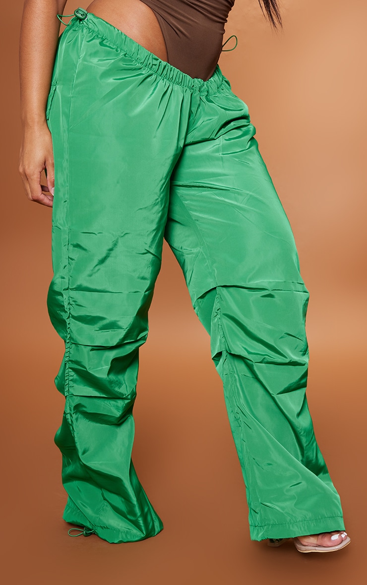 Shape Bright Green Shell V Waistband Ruched Joggers image 2