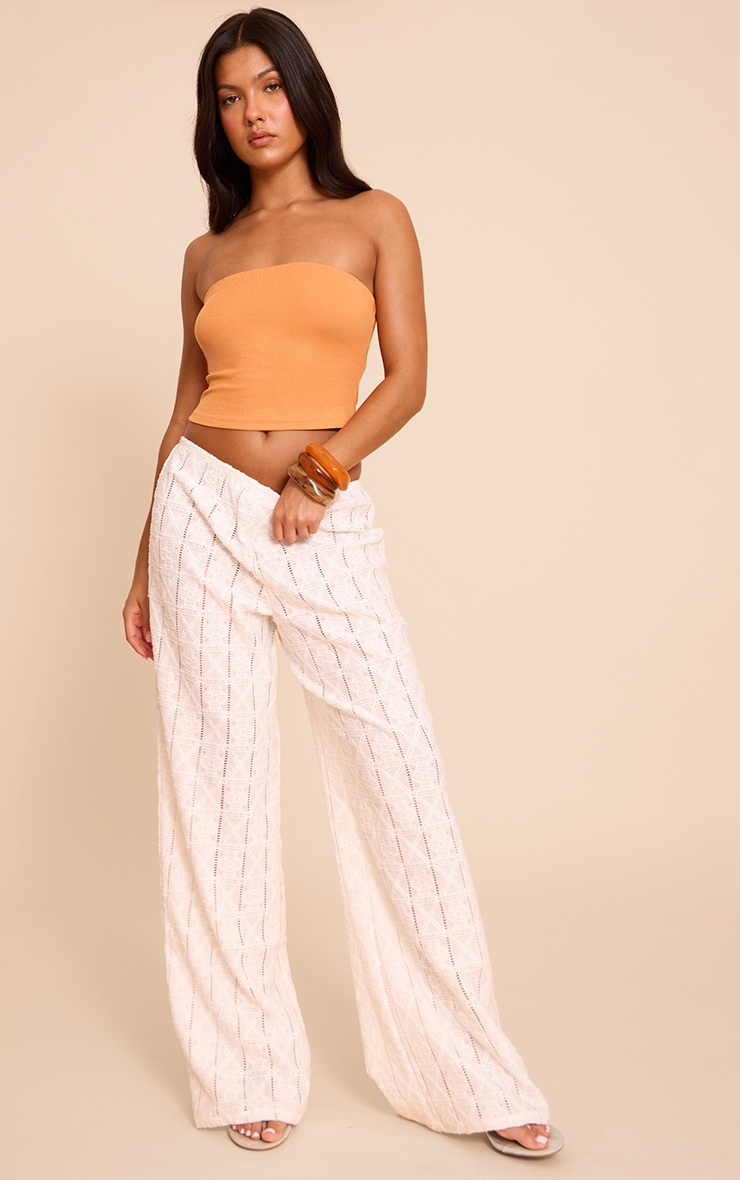 Apricot Soft Rib Bandeau Top image 3