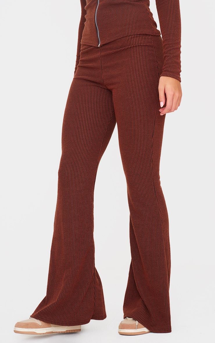 Chocolate Rib High Waisted Flares image 2