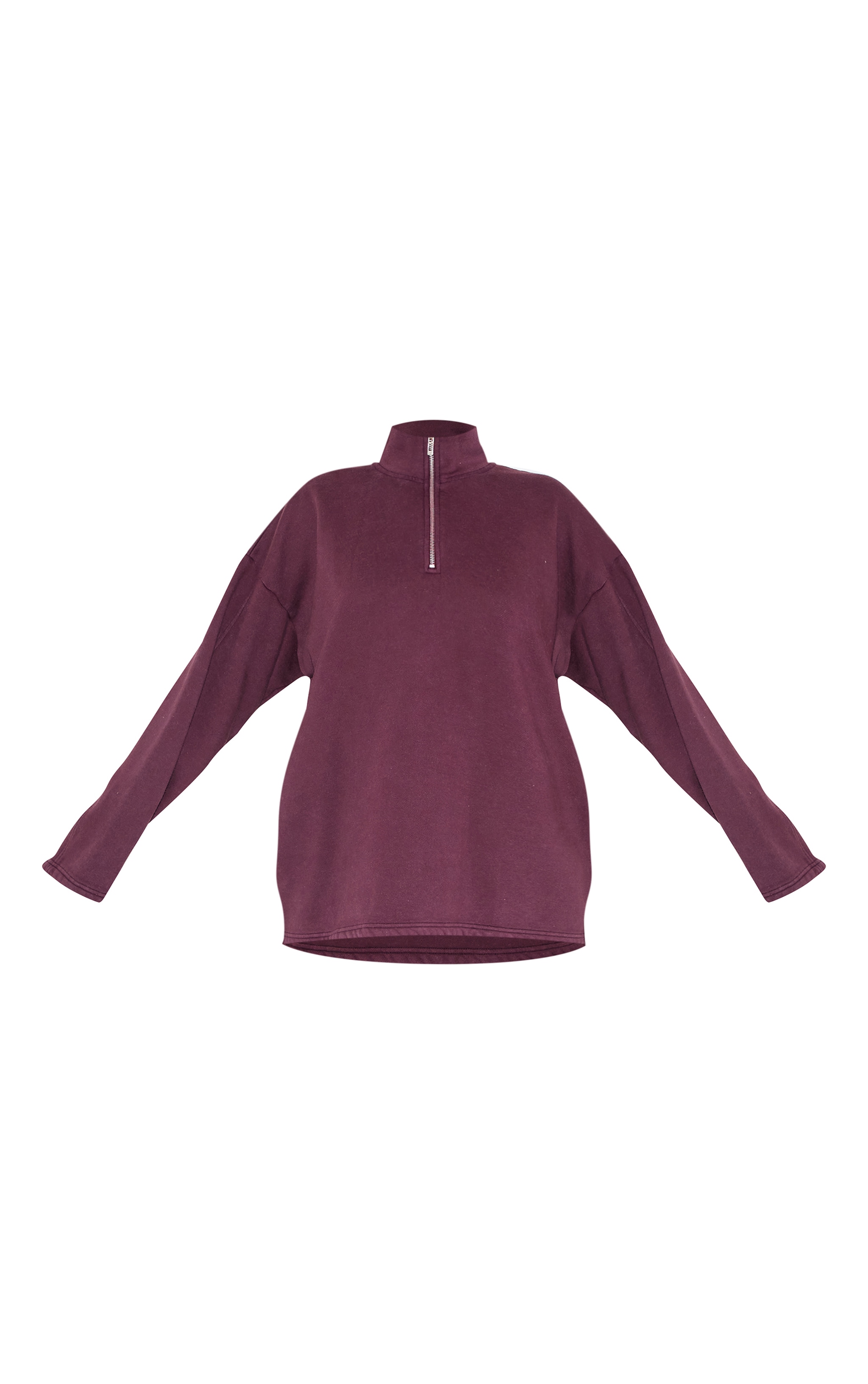 Plum Washed Quarter Zip Sweatshirt image 5