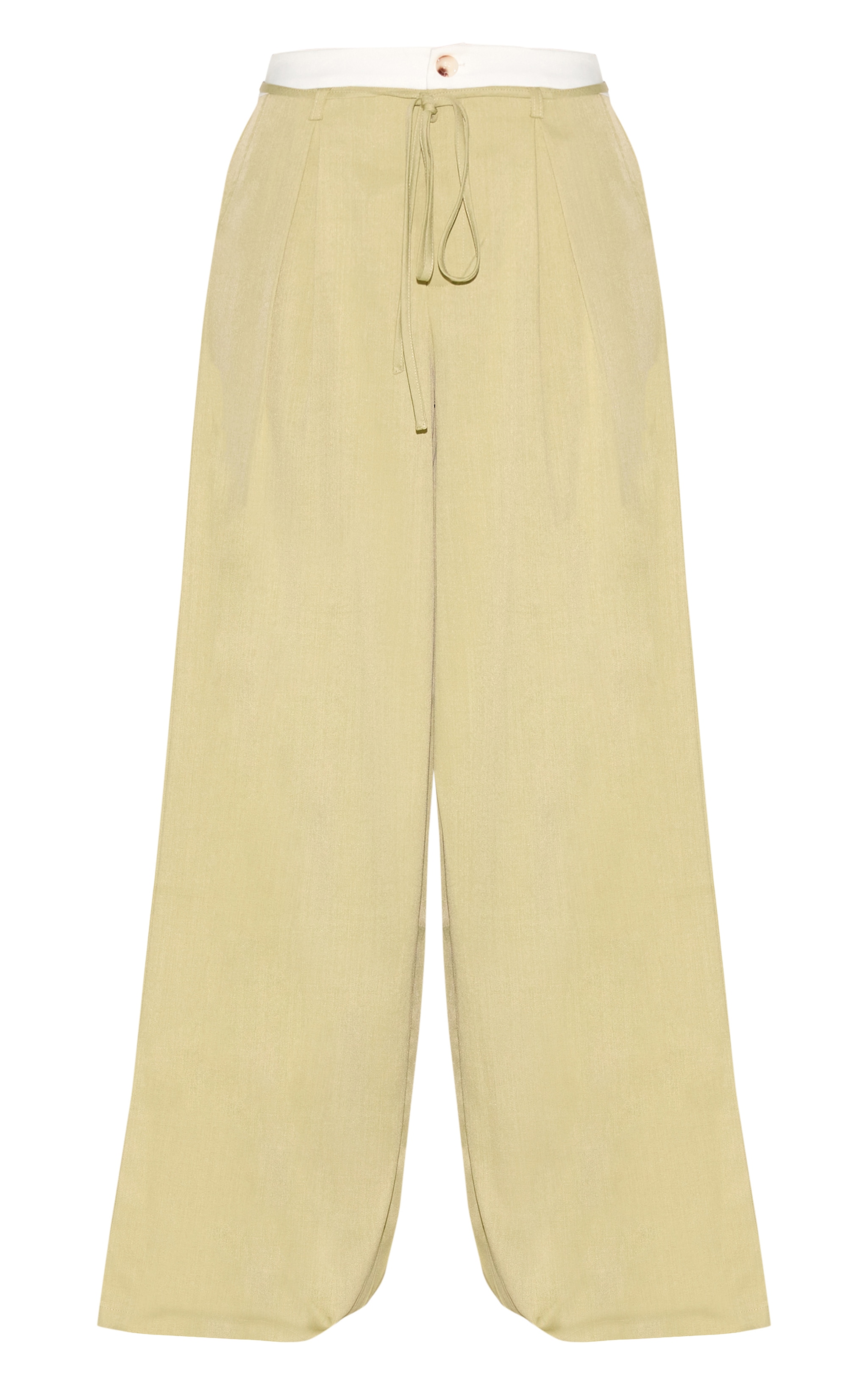 Tall Sage Mid Rise Boxer Detail Wide Leg Pants image 5