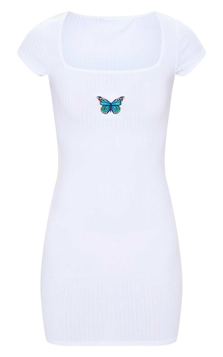 white butterfly dress