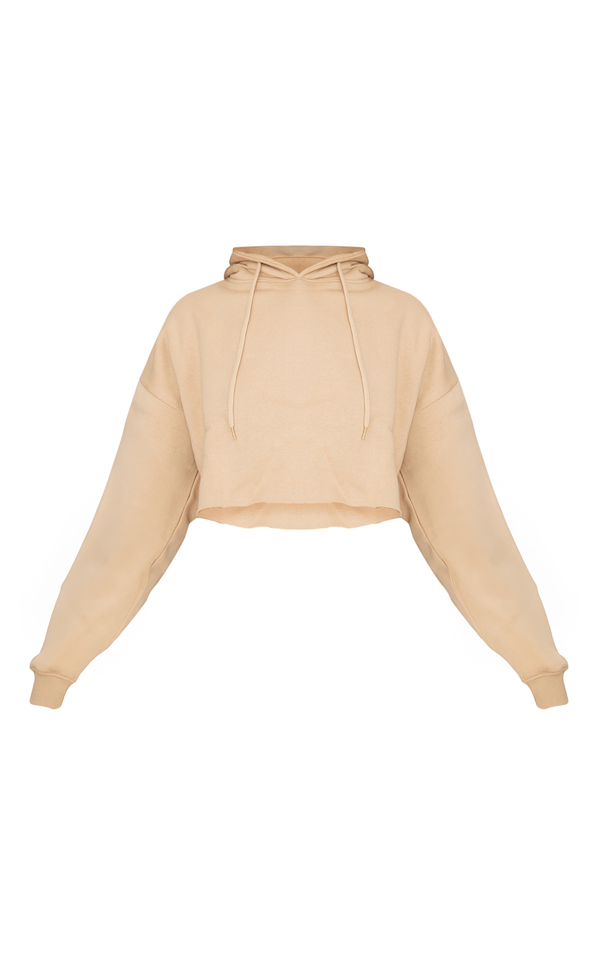 Sand Oversized Fit Cropped Sweat Hoodie image 5