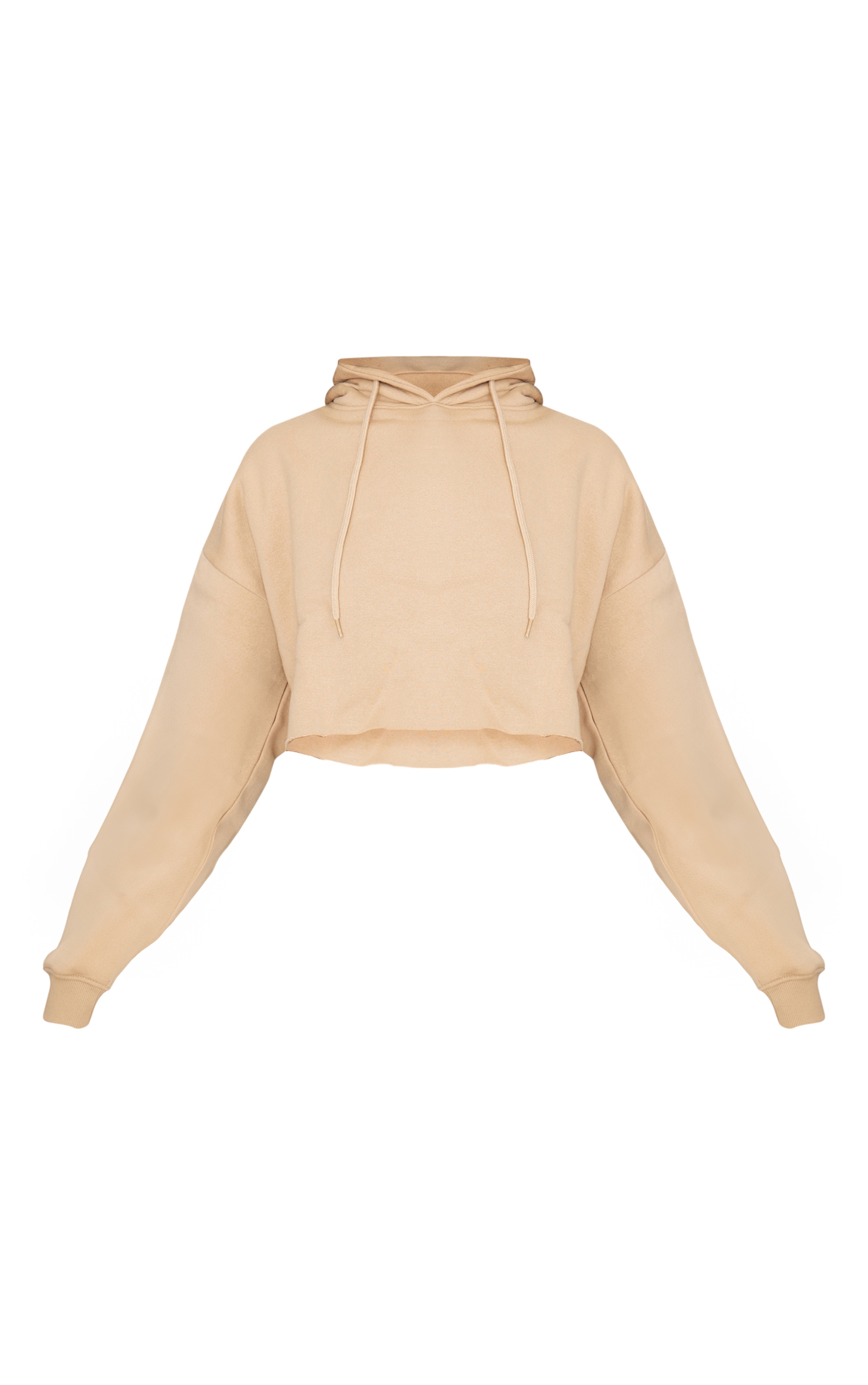 Sand Oversized Fit Cropped Sweat Hoodie image 5