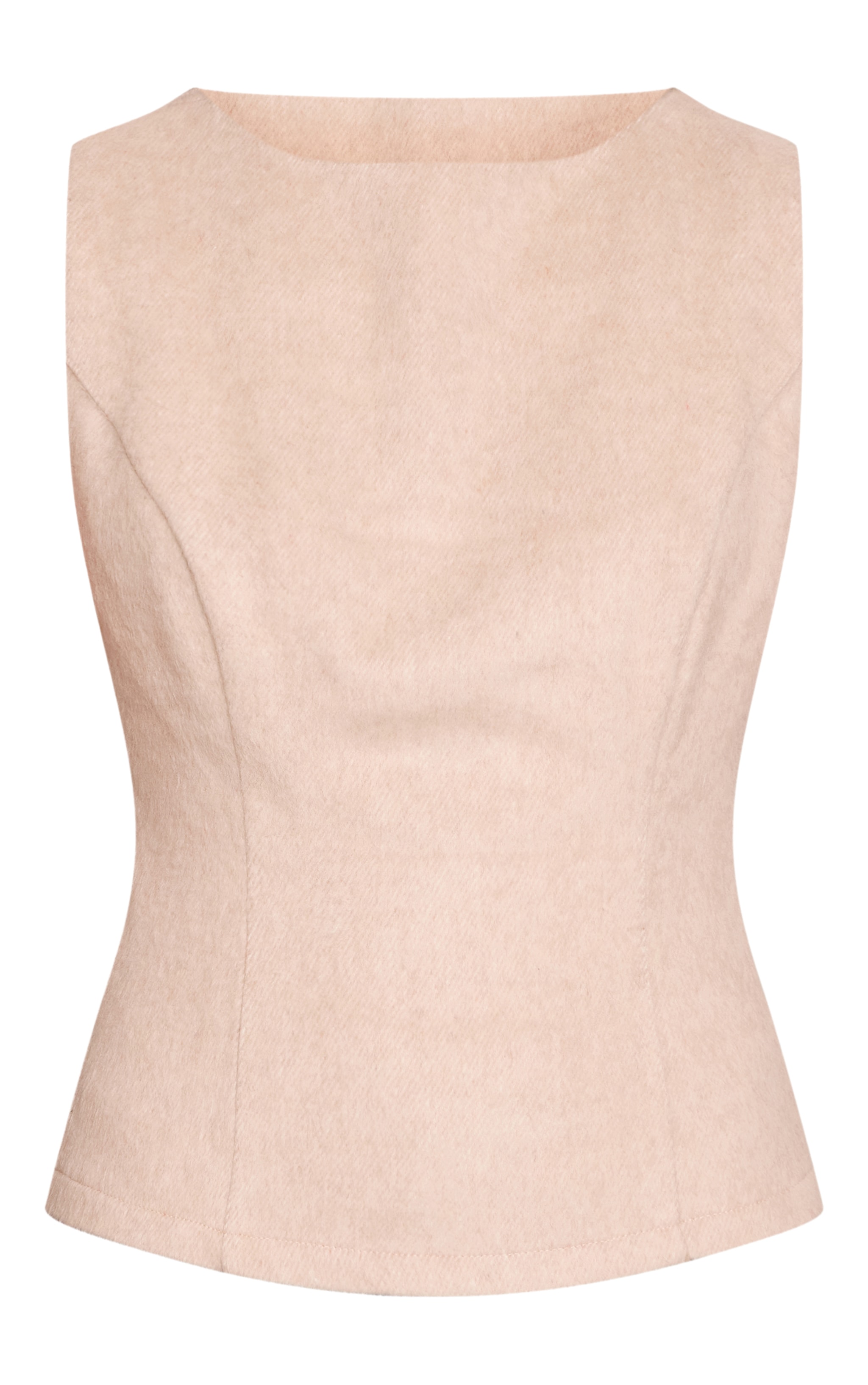 Sand Brushed Wool Fitted Boatneck Top  image 5