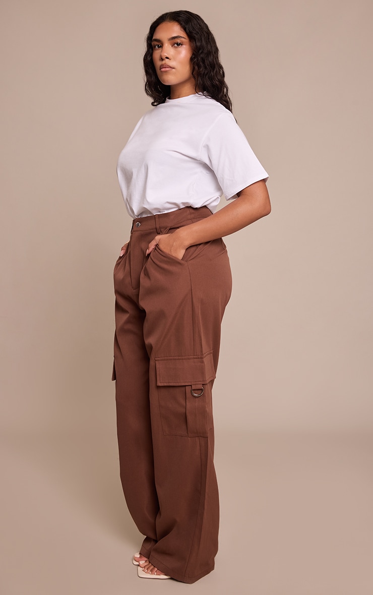 Shape Chocolate Buckle Detail Cargo Wide Leg Pants image 2