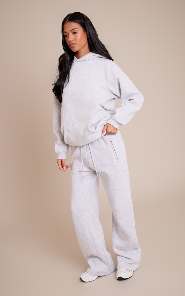 Tall Ash Grey Straight Leg Track Pants