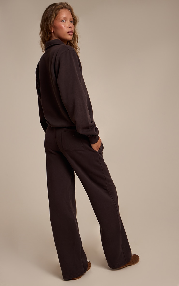 Chocolate Prettylittlething Straight Leg Sweatpants image 3