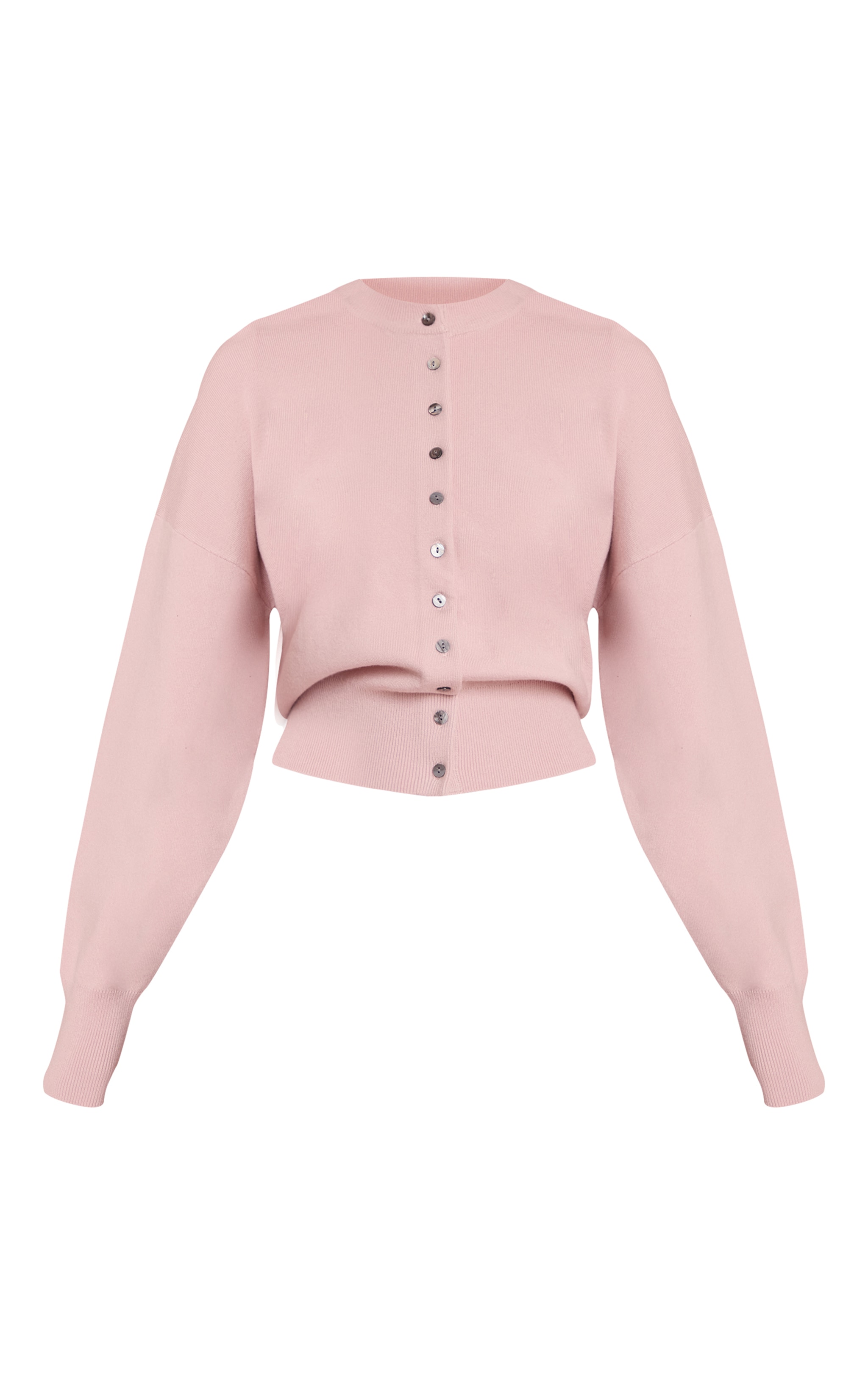 Cardigan en maille tricot compacte rose image 5