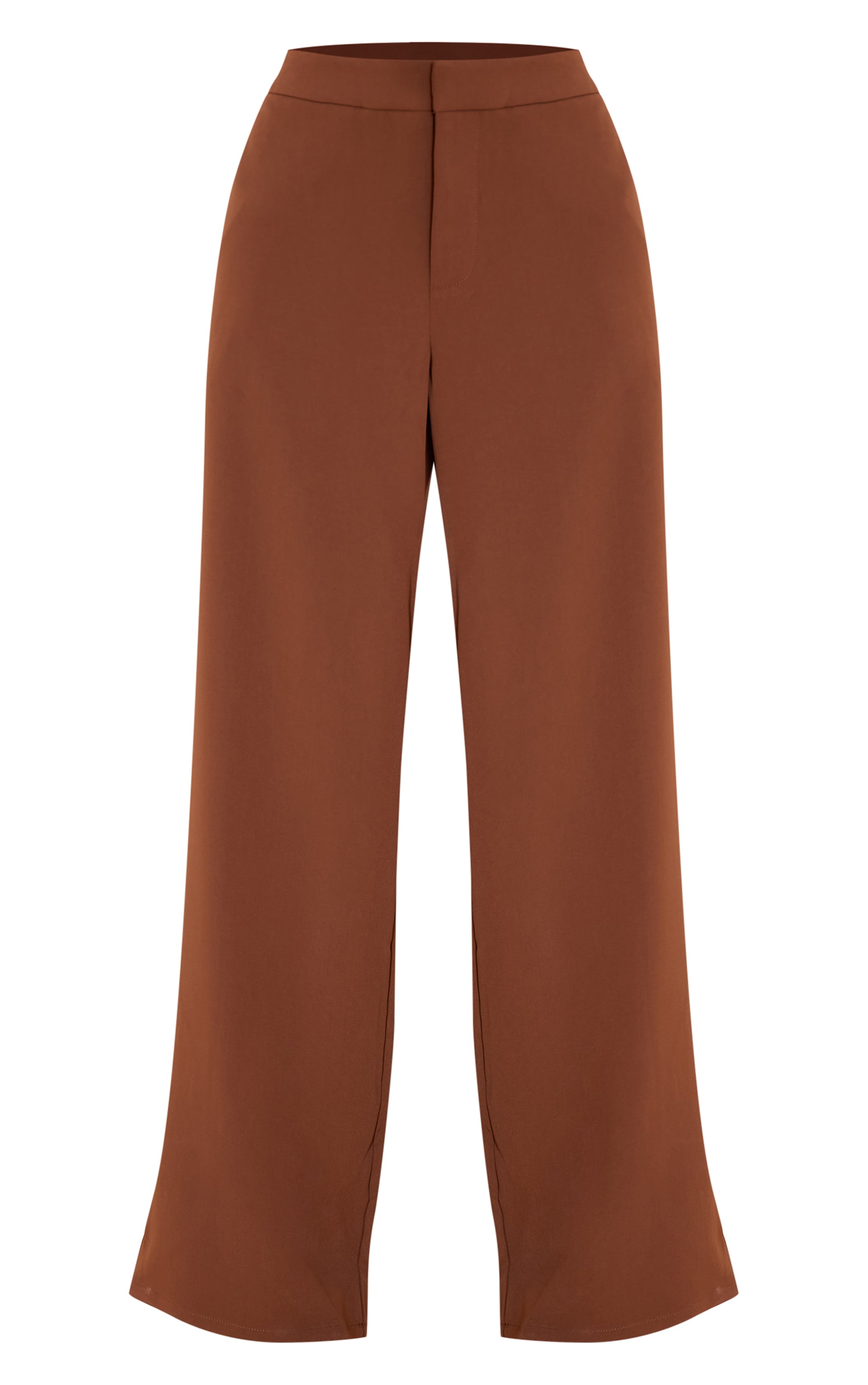 Pantalon de tailleur tissé droit chocolat image 5