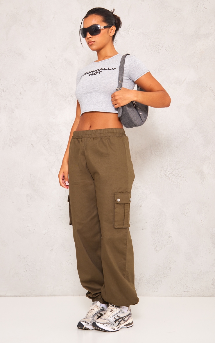 Khaki Pocket Detail Cargo Trousers image 1