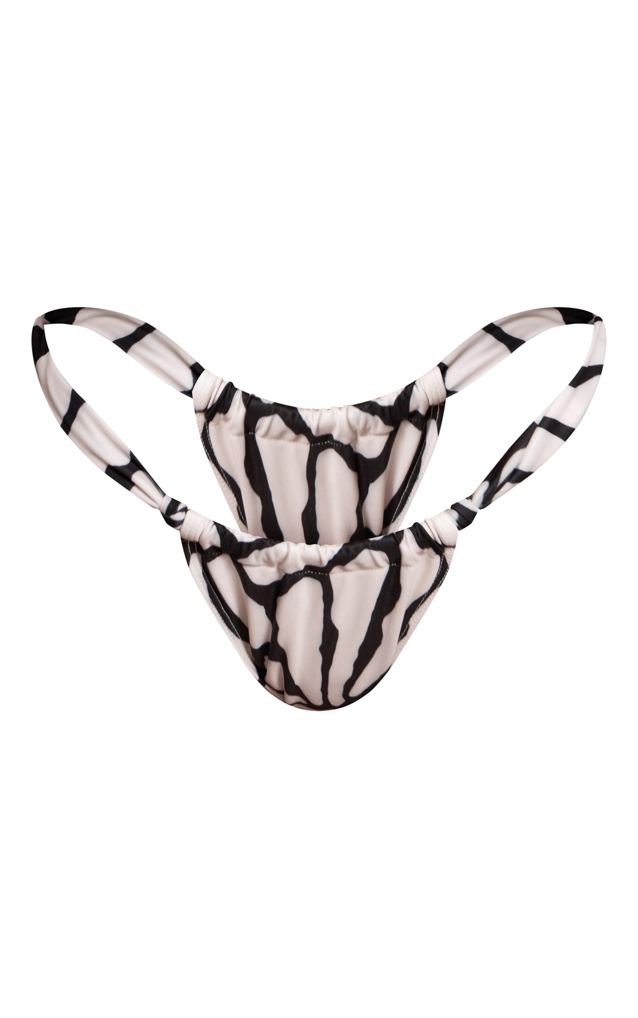White Giraffe Print Tanga Bikini Bottoms image 5